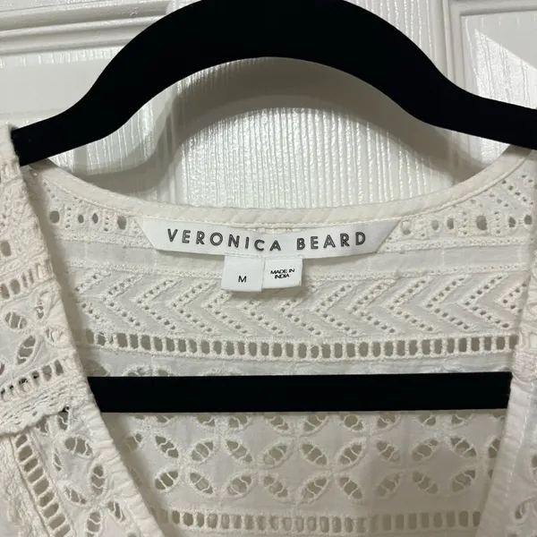 Veronica Beard Lorraine Eyelet Cotton Mini‎ Dress M - Image 6