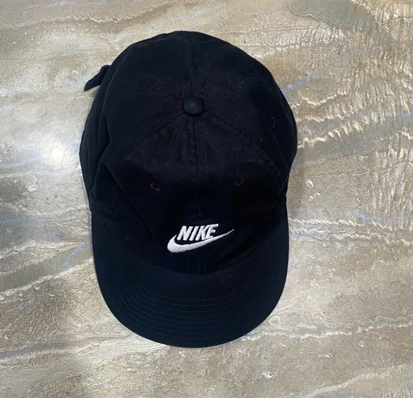 NIKE Unisex Black Cap Hat One Size Comfortable and Adjustable fit / Preowned - Image 3