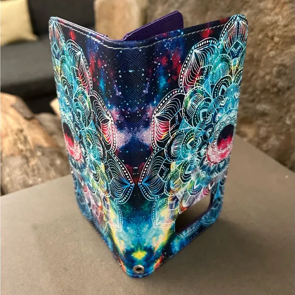 Wallet Galaxy Mandala-passport holder cover RFID blocking travel, wallet unisex - Image 4