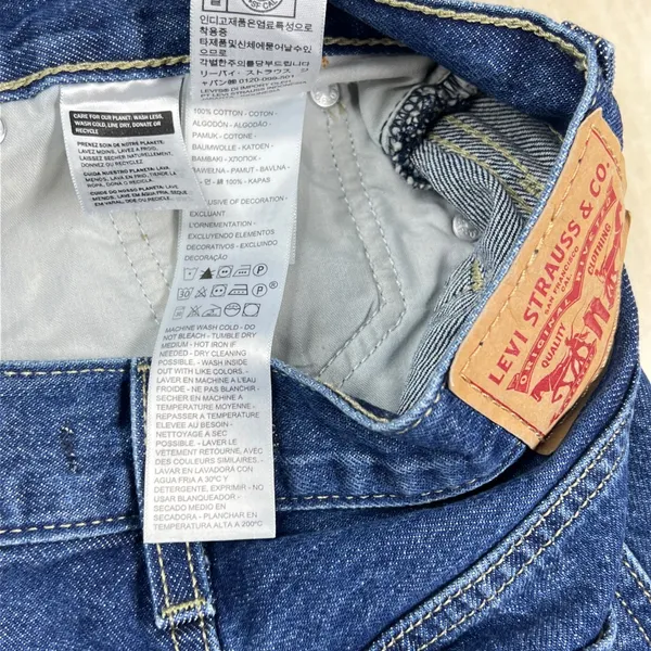 Levis Low Pro Straight Jeans Womens 28 Medium Wash Blue Denim A36 - Image 6
