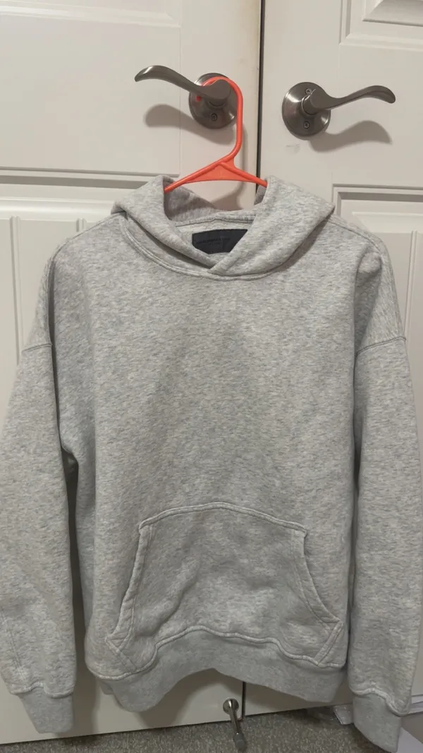 Abercrombie Essential Popover Hoodie Grey - Image 3