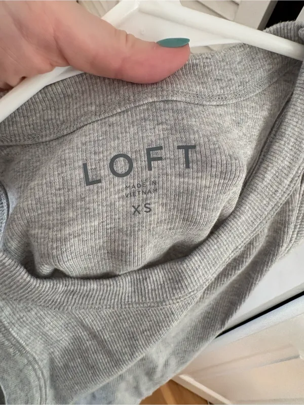 LOFT Perfect Tank Medium Grey Heather Size Extra Small NWT - Image 5