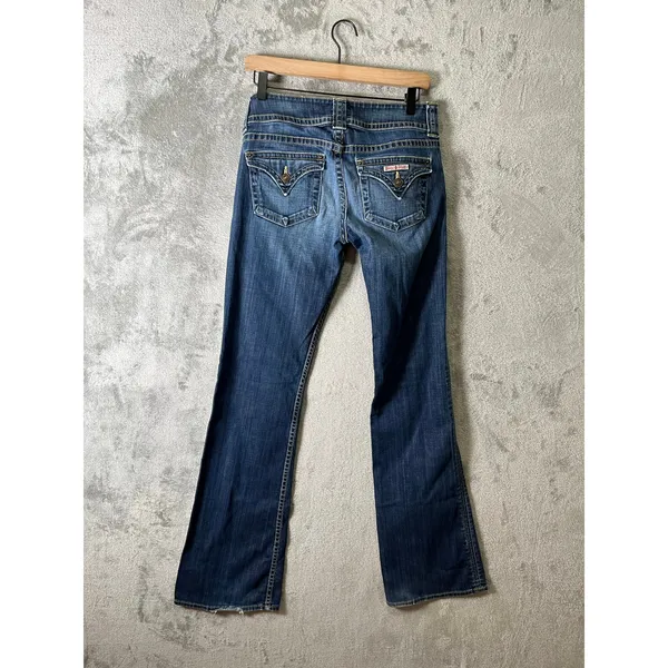 Hudson Signature Bootcut Jeans Sz 28 Low‎ Rise Medium Wash Flap Pocket Denim Y2K - Image 2