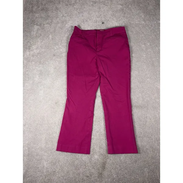 maeve‎ anthropologie cropped mini boot cut fuchsia size 10 - Image 3