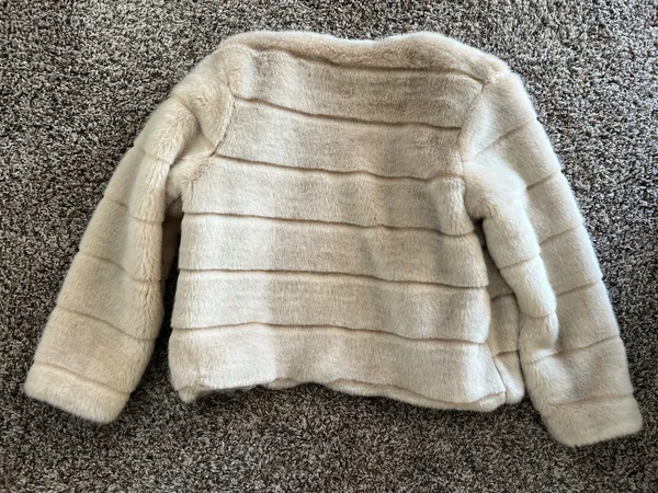 Faux Fur Jacket Tan - Image 5