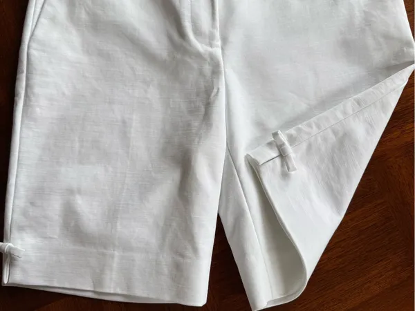 Kate Spade New York "Jackie" Bermuda Shorts white classic feminine bow 8 - Image 6