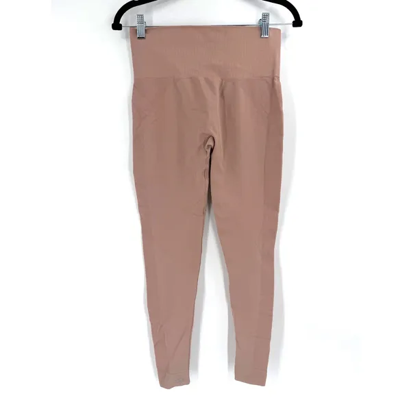Set Active SCULPTFLEX Leggings Womens M Mauve‎ Brown High Waisted Ribbed Yoga - Image 5
