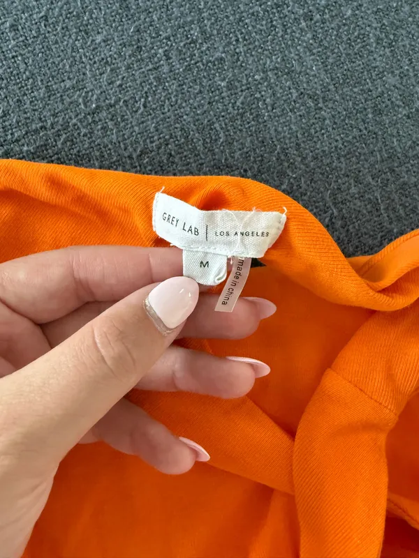 Grey Lab Orange Body Suit Cross Shoulder - Image 2