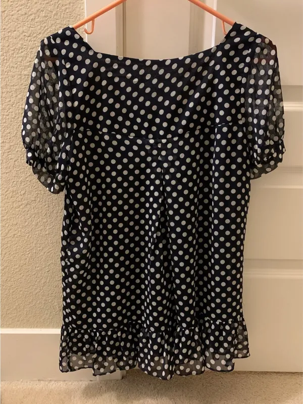 3 for $15! Polka Dot Blouse M Size M - Image 2