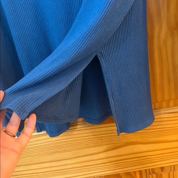 American Eagle Size Medium Blue Thermal Long-Sleeve Shirt - Image 5