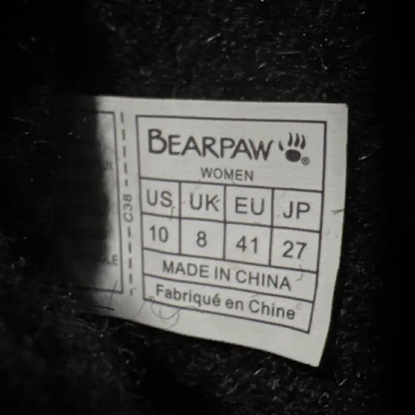 Bearpaw Women Black Suede Faux Fur Trim Winter Boots Buckle‎ Detail Size 10 - Image 4