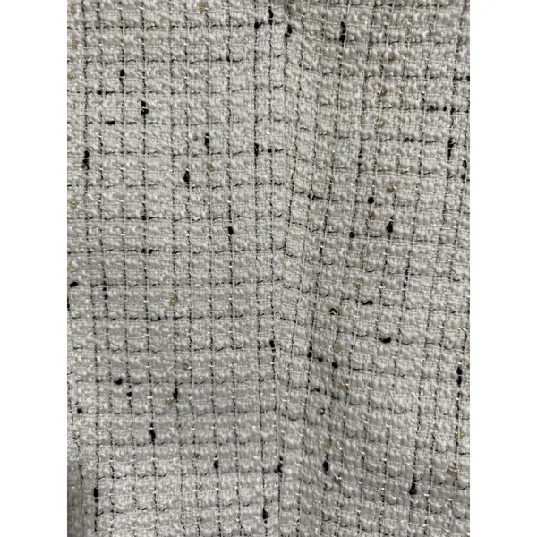 Commense Contrast Cuff Pearl Button Tweed Jacket Apricot Women's Size Small - Image 9
