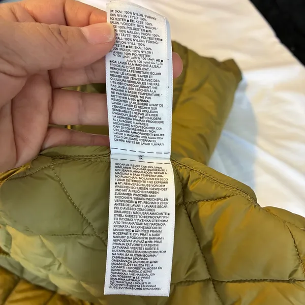 Athleta Whisper Featherless‎ Quilted Puffer Vest Olive Green Plus Size 3X - Image 6