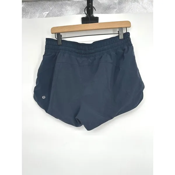 Lululemon Reversible Shorts Women 10 Navy Blue Grey Lined Athletic Running Gym - Image 3