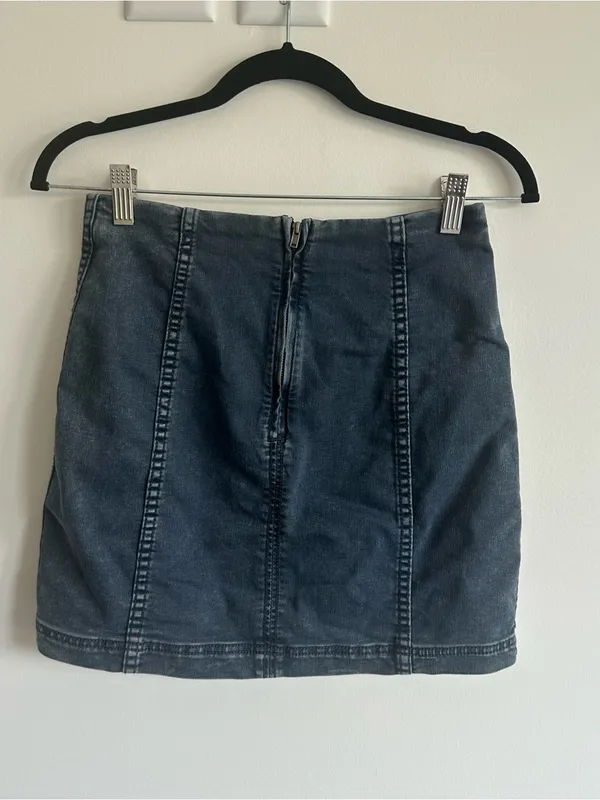 Free People Modern Femme Mini Skirt in Westminster Blue - Image 8