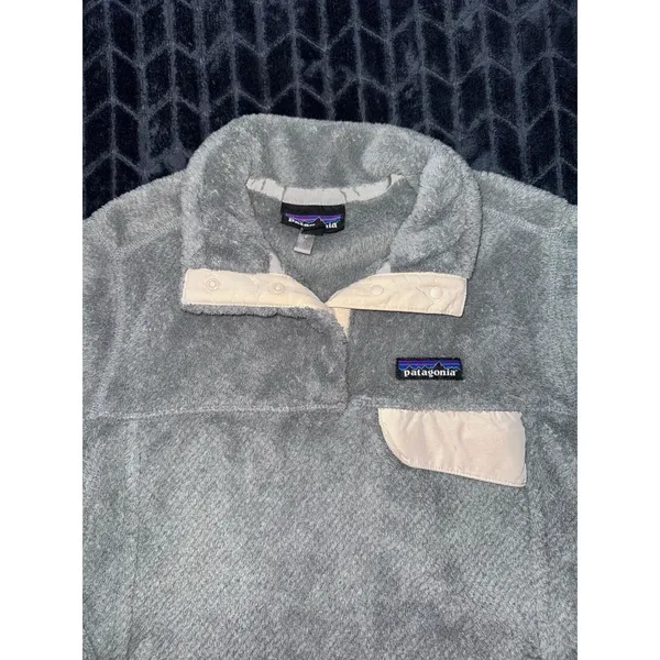 Patagonia Women's Retool Snap T Fleece Jacket Pullover Gray‎ Size Small - Image 3