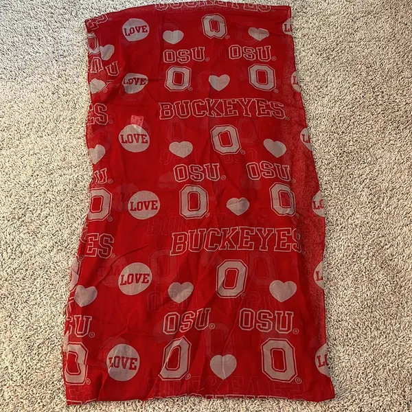 NWOT Ohio State Lightweight Infinity Scarf Red - Image 2
