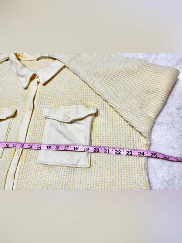 BUCKETLIST Pale Yellow Oversized Button - Image 7