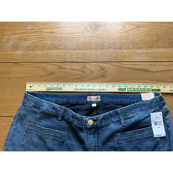 KUT From The Kloth Meg High Rise Wide Leg Women's Jeans Blue Size 24W Denim NWT - Image 5