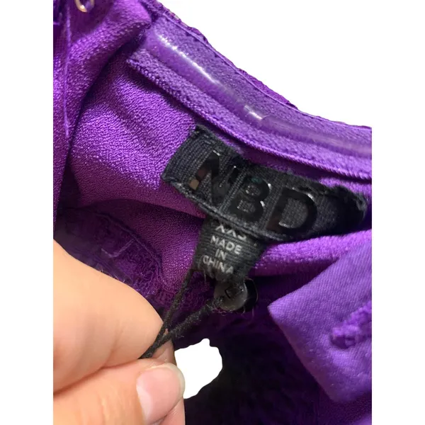 NBD Lupine‎ Purple Lace Ruched Crop Tank Top Revolve Clothing New Size XXS - Image 5