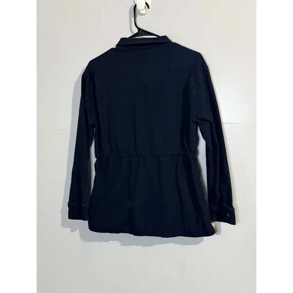 Old Navy Women's Military Cargo Utility Jacket Navy Blue Size‎ S Grunge Army - Image 3