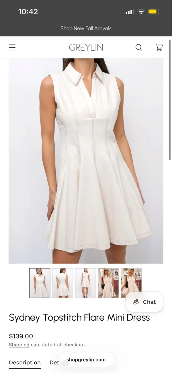 Greylin Sydney Topstitch Flare Mini Dress - Image 5