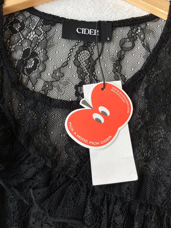 Cider dress women goth lace mini dress, black - Image 6