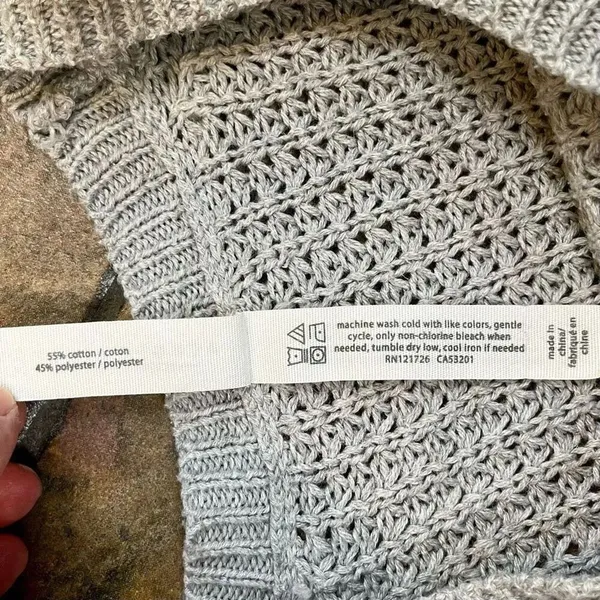 Aeropostale Gray Knit Long Sleeve Sweater XS - Image 10
