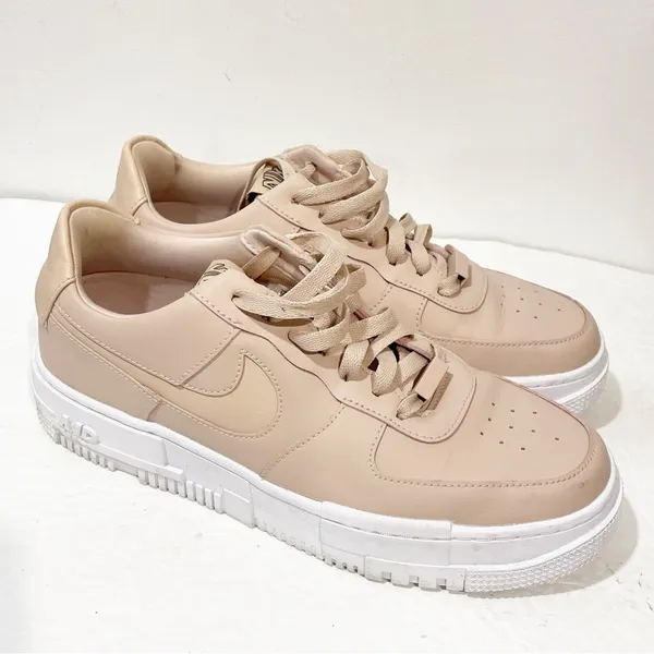 Nike Air Force 1 Size 10 Pixel Particle Beige Women's Low Top Sneaker‎ - Image 3