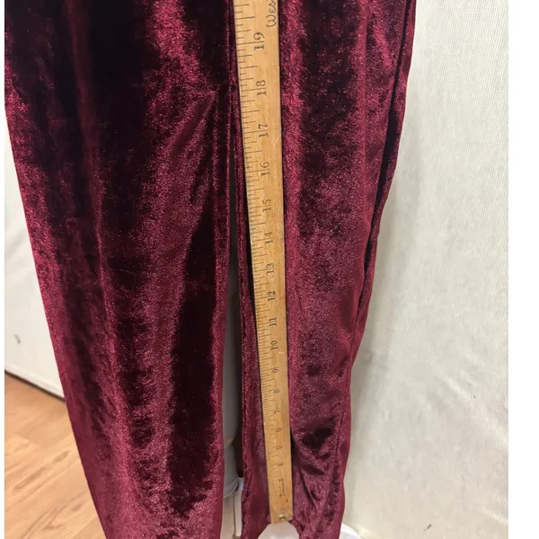 Vaararo Velvet Bodycon Dress Burgundy Hoco Party Formal Event Holiday Wedding M - Image 5
