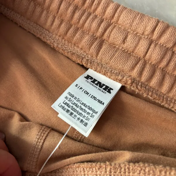 PINK Victoria's Secret Tan & White Elastic Waist Skort - Image 4