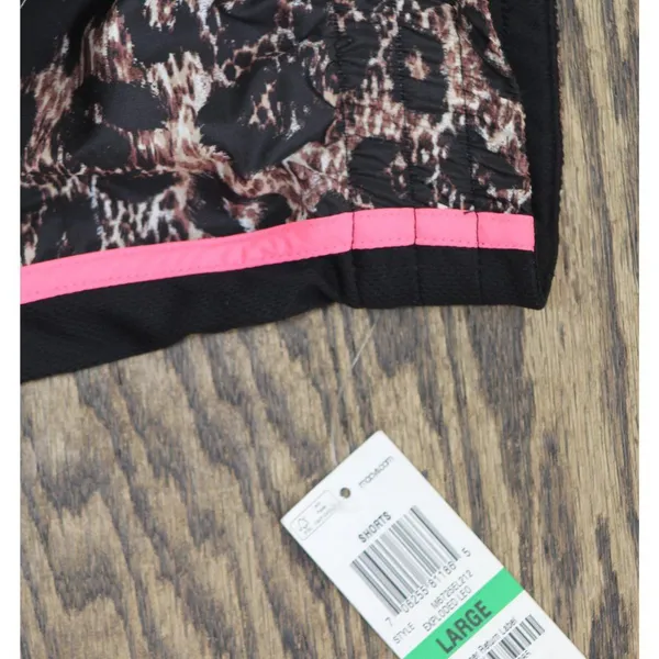 NWT Material Girl Juniors Actheltic Printed Shorts Exploded Leopard Brown L - Image 5