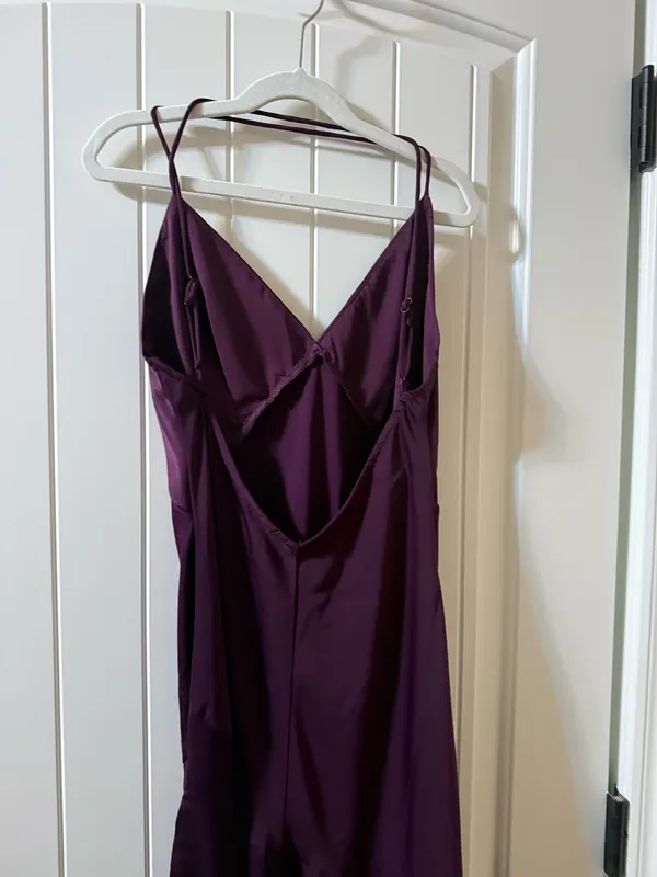 Banana Republic Plum Satin Maxi Dress Size 6 - Image 5