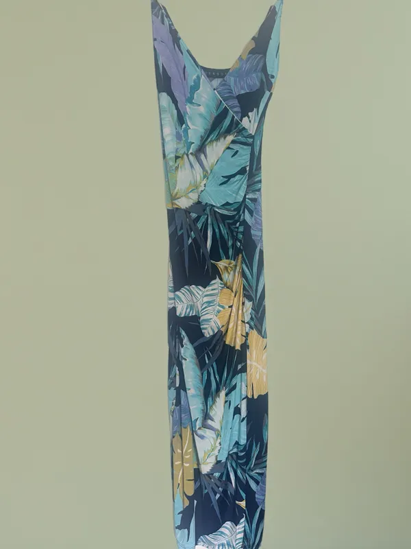 Maxi floral dress Blue Size M - Image 2