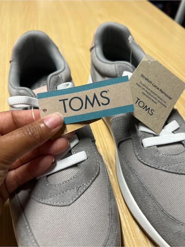 TOMS TRVL LITE Retro Water Repellent Grey Sneakers Women’s 9.5 NWT - Image 4