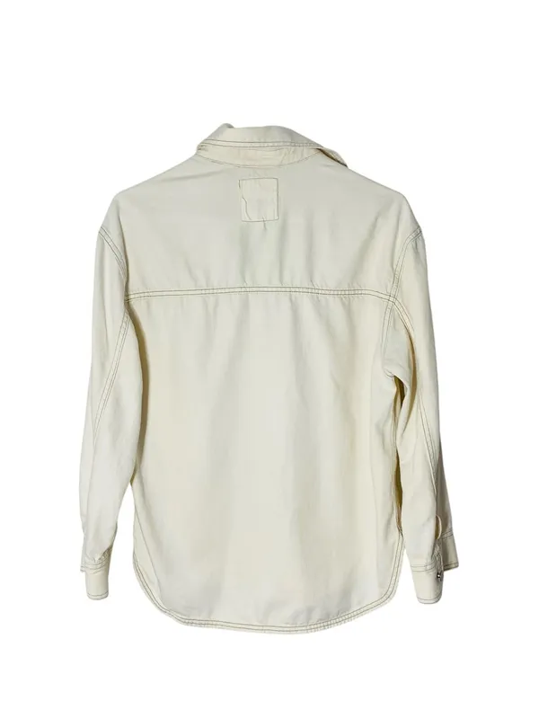 AERIE Beige Denim Shacket - Image 3