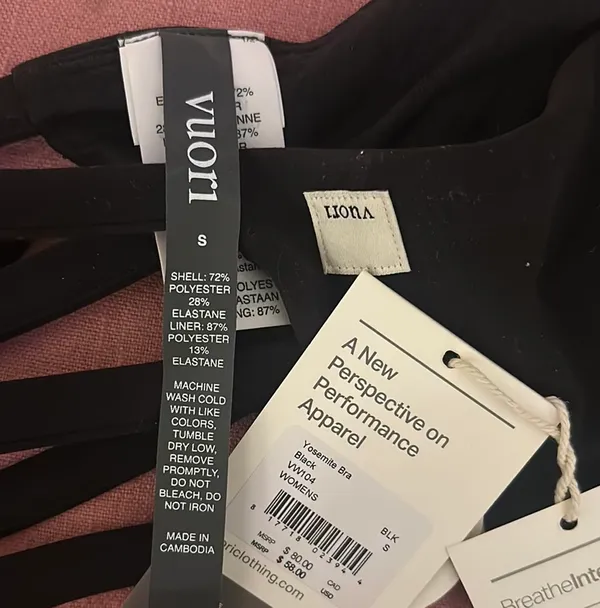 Vuori Black Sports Bra - Image 3