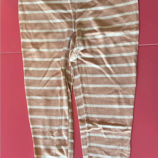 Ambrielle Pink and White Striped Pajama Set - Image 2
