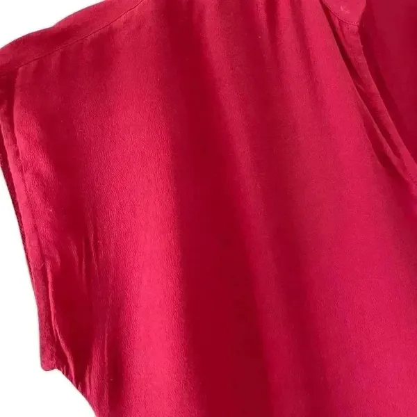 Madewell Bicoastal in Crimson Boxy Festival Boho Shirt Women’s Dress S # 1008 - Image 9