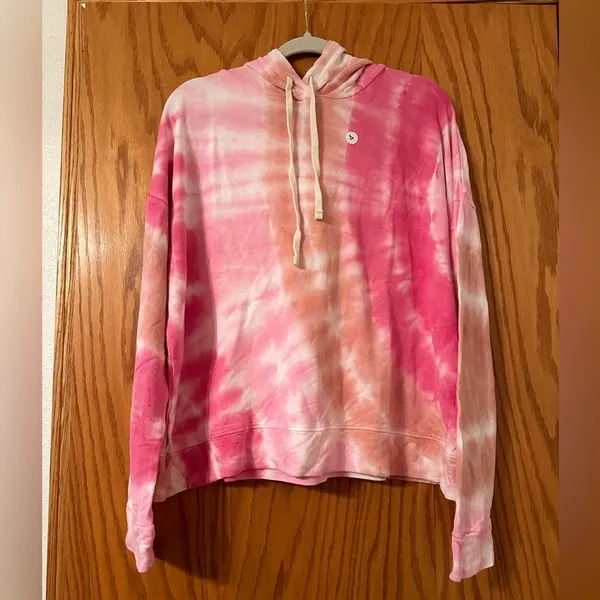 Sundry Marlyn French Terry Knit Hoodie - NWT - Size 4 (XL) Pink Tie Dye - Image 3