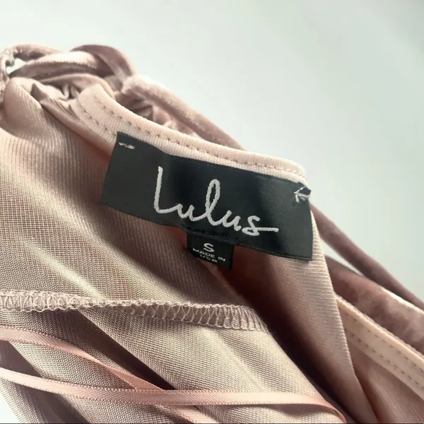 Lulus Strappy‎ Back Velvet Mini Dress in Pink Size Small - Image 3