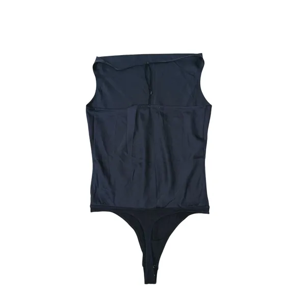 Abercrombie Satin Cowl Neck Bodysuit Size Small Black Minimal Elegant Going Out - Image 4