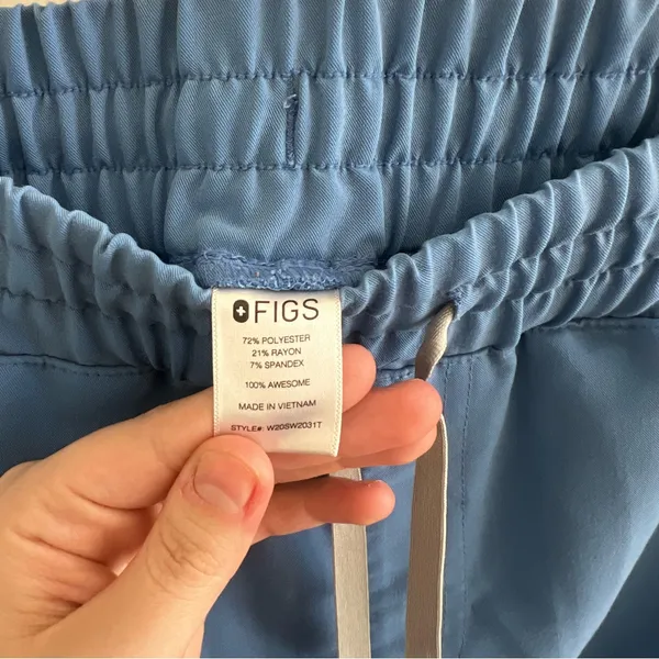 FIGS Blue Scrub Pants Small - Image 5