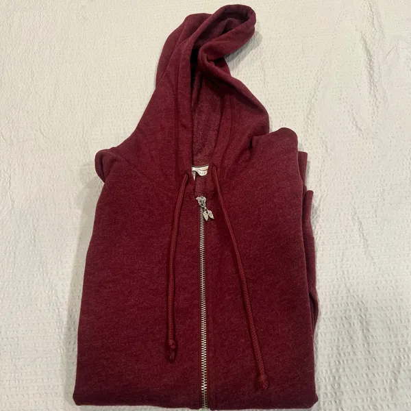 VS PINK BLING shimmer sequins angel wings zip up hooded sweater XS women - Image 2