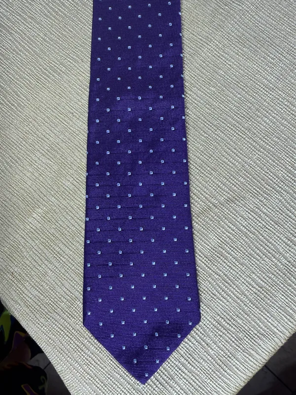 Brooks Brothers Makers Silk Tie Purple Blue Dot Extra Long 61” Made USA - Image 14