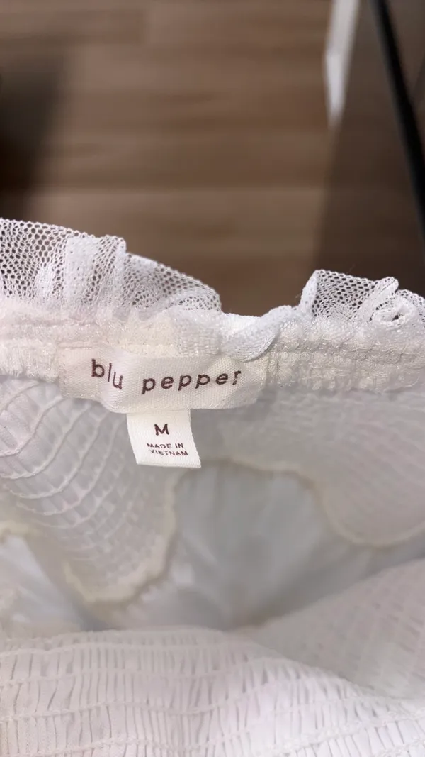Blu Pepper Boutique White Dress Medium - Image 7