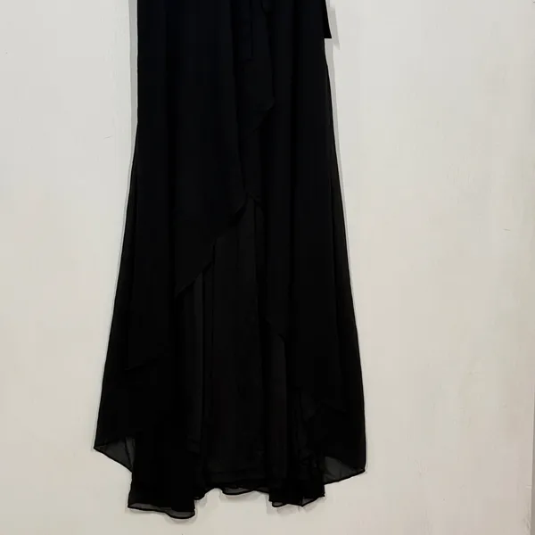 Lulus Ravishing Charm Maxi Dress Size Small‎ Black Ruffled Wrap High Low NWT - Image 13