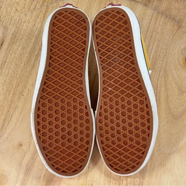 Vans Old Skool Canvas Suede Low Top Sneakers Mustard Yellow 6 Men 7.5‎ Women - Image 8