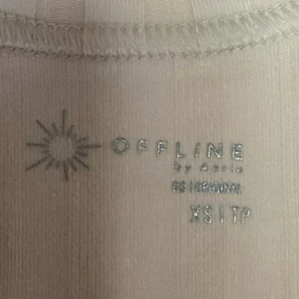 American Eagle Offline By Aerie Cream Sleeveless Scoop Neck Midi Tank Dress XS - Image 4