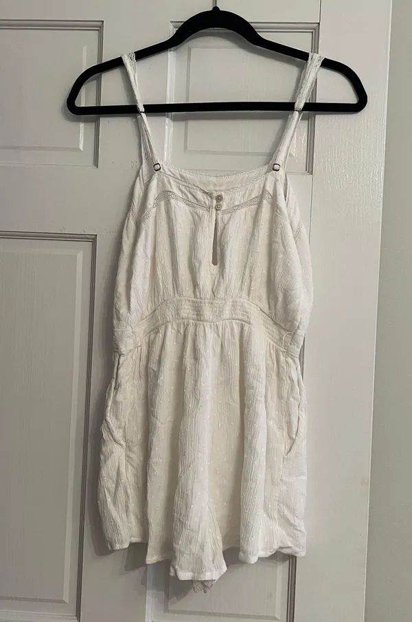 Abercrombie White Lace Romper - Image 3